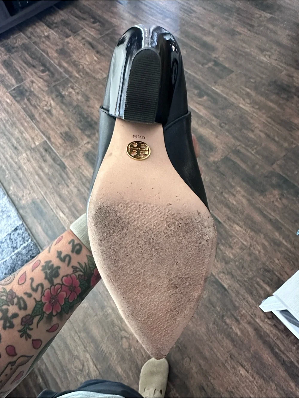 Tory Burch Black Leather Knee-High Boots